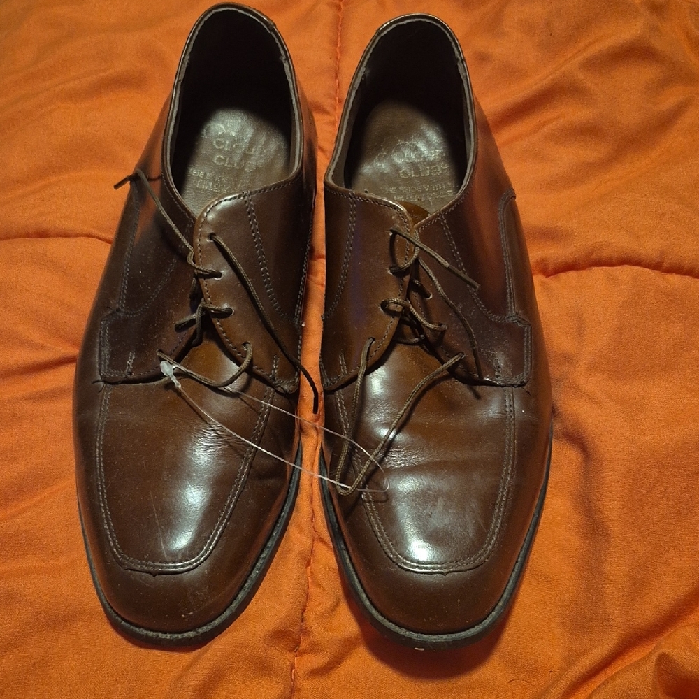 Elegant Brown Leather Men's Oxfords